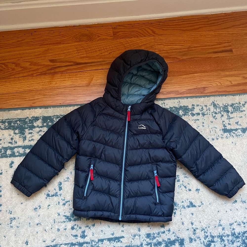 LL Bean Downtek Blue Puffer Jacket